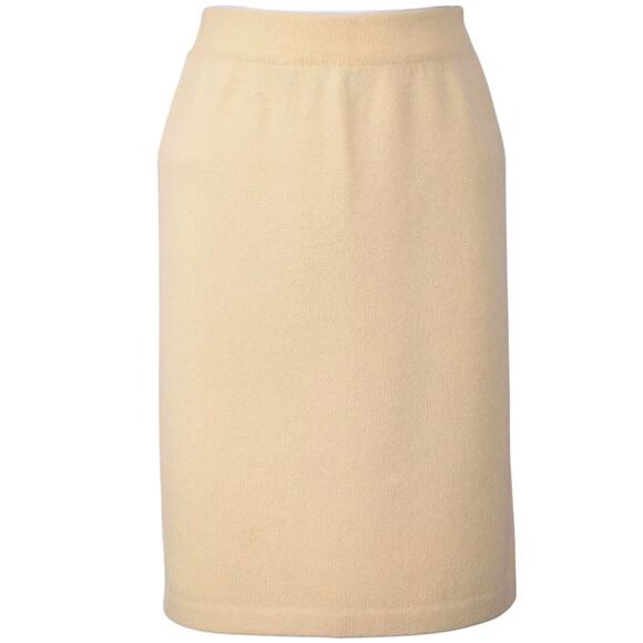 ST.JOHNKnit Pencil Long Straight Light Butter Yellow Skirt ElasticSize 6